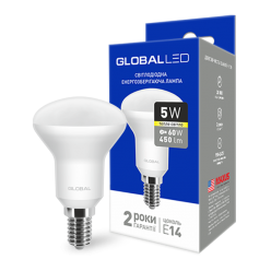 LED лампа GLOBAL R50 5W теплый свет 220V E14 (1-GBL-153)